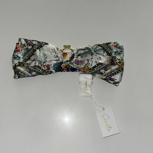 CAMILLA “Plumes and Parterres” silk floral print crown ring  display picture 1